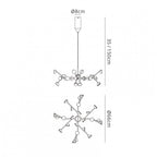 M6261 Adn 24 Light Pendant Round 65.8cm 72W LED White