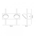 M6265 Adn 2 Light Wall Lamp 6W LED White