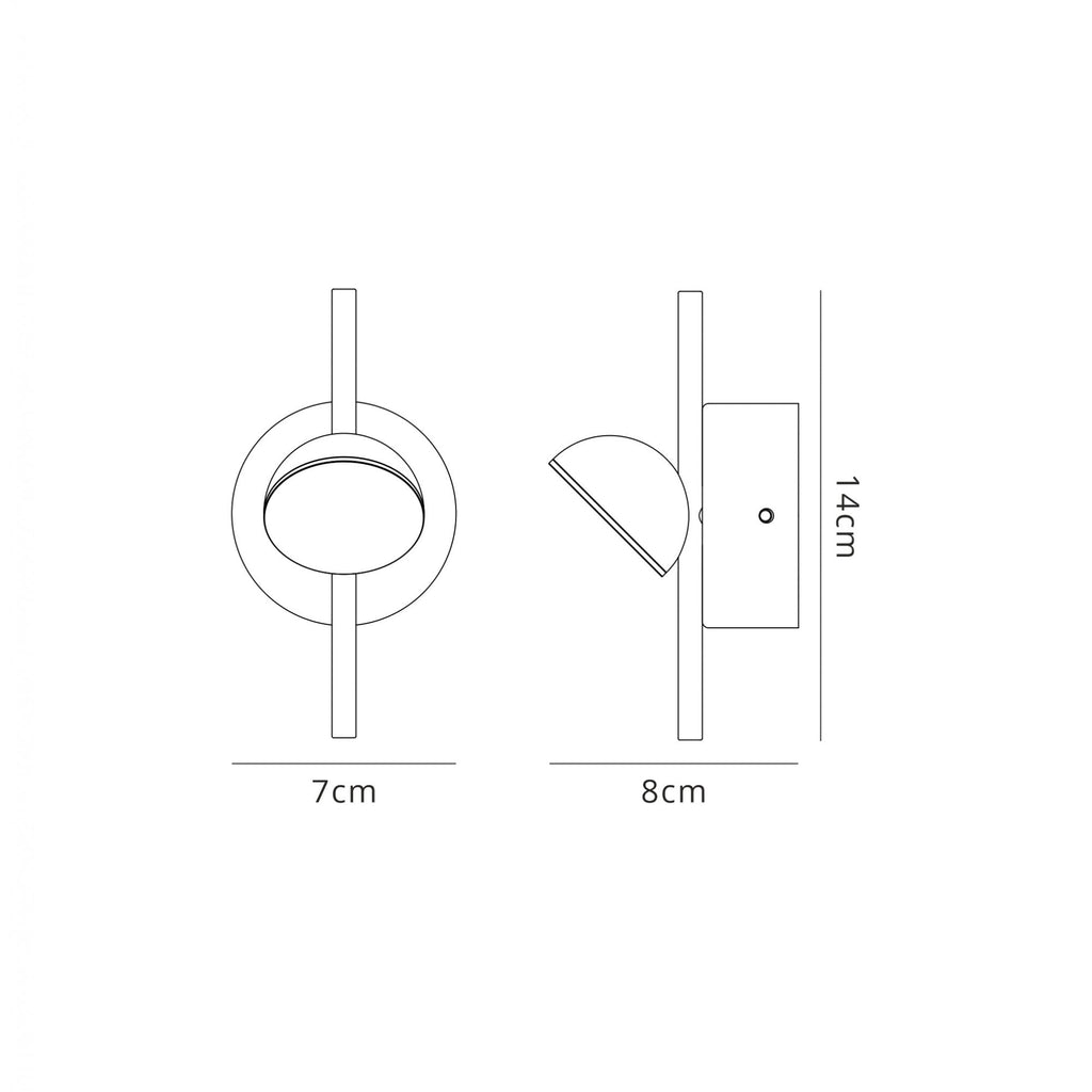 M6266 Adn 1 Light Wall Lamp 3W LED White