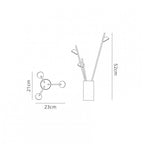 M6267 Adn 3 Light Table Lamp 52cm 9W LED White