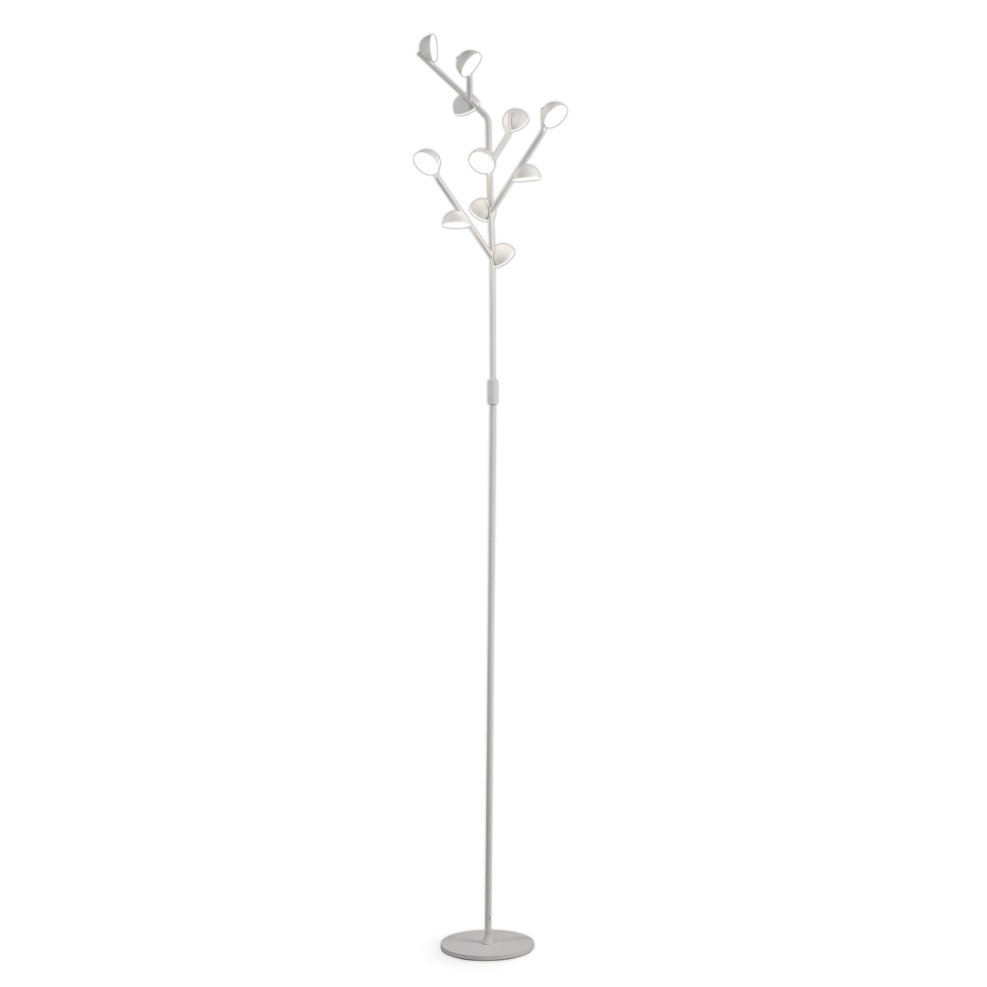 M6268 Adn 10 Light Floor Lamp 158cm 30W LED White