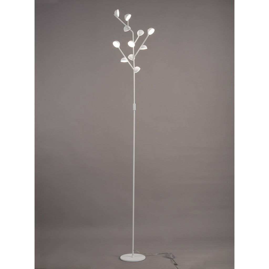 M6268 Adn 10 Light Floor Lamp 158cm 30W LED White