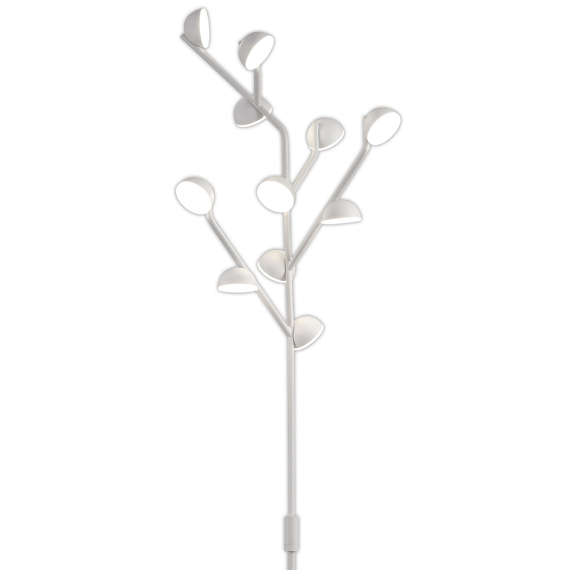 M6268 Adn 10 Light Floor Lamp 158cm 30W LED White