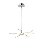 M5912 Aire LED Pendant 69cm Round 42W Dimmable Silver/Frosted Acrylic/Polished Chrome