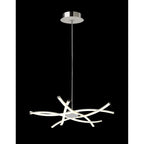 M5912 Aire LED Pendant 69cm Round 42W Dimmable Silver/Frosted Acrylic/Polished Chrome
