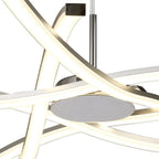 M5912 Aire LED Pendant 69cm Round 42W Dimmable Silver/Frosted Acrylic/Polished Chrome
