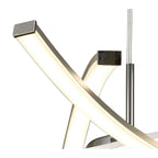 M5912 Aire LED Pendant 69cm Round 42W Dimmable Silver/Frosted Acrylic/Polished Chrome