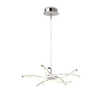 M5914 Aire LED Pendant 69cm Round 42W Silver/Frosted Acrylic/Polished Chrome