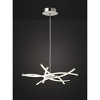 M5914 Aire LED Pendant 69cm Round 42W Silver/Frosted Acrylic/Polished Chrome
