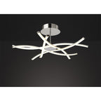 M5917 Aire LED Ceiling 70.5cm Round 42W Dimmable Silver/Frosted Acrylic/Polished Chrome