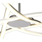 M5917 Aire LED Ceiling 70.5cm Round 42W Dimmable Silver/Frosted Acrylic/Polished Chrome
