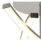 M5917 Aire LED Ceiling 70.5cm Round 42W Dimmable Silver/Frosted Acrylic/Polished Chrome