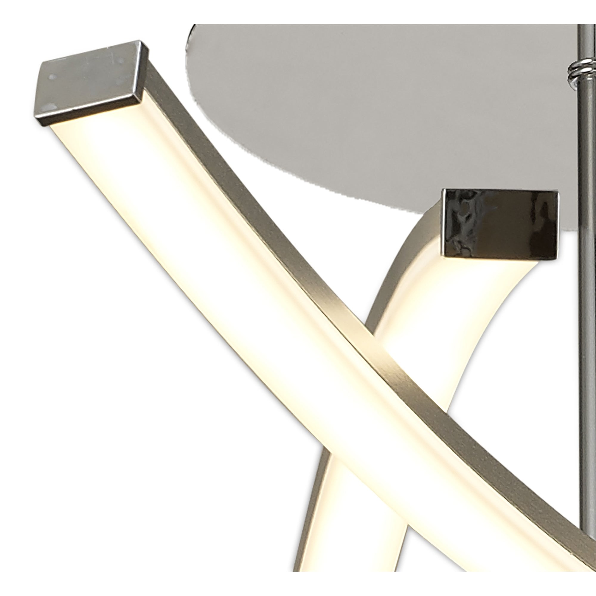 M5917 Aire LED Ceiling 70.5cm Round 42W Dimmable Silver/Frosted Acrylic/Polished Chrome