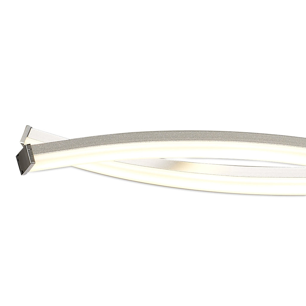 M5917 Aire LED Ceiling 70.5cm Round 42W Dimmable Silver/Frosted Acrylic/Polished Chrome