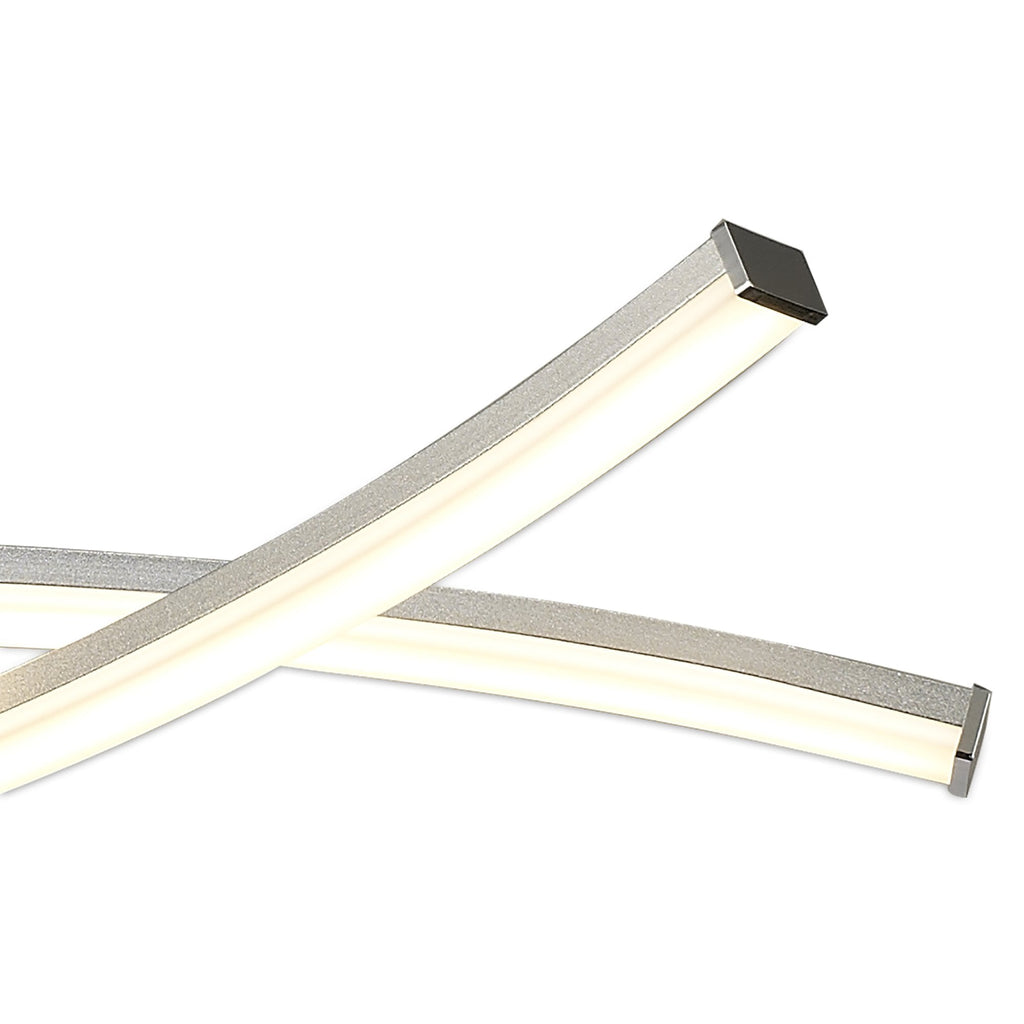 M5917 Aire LED Ceiling 70.5cm Round 42W Dimmable Silver/Frosted Acrylic/Polished Chrome