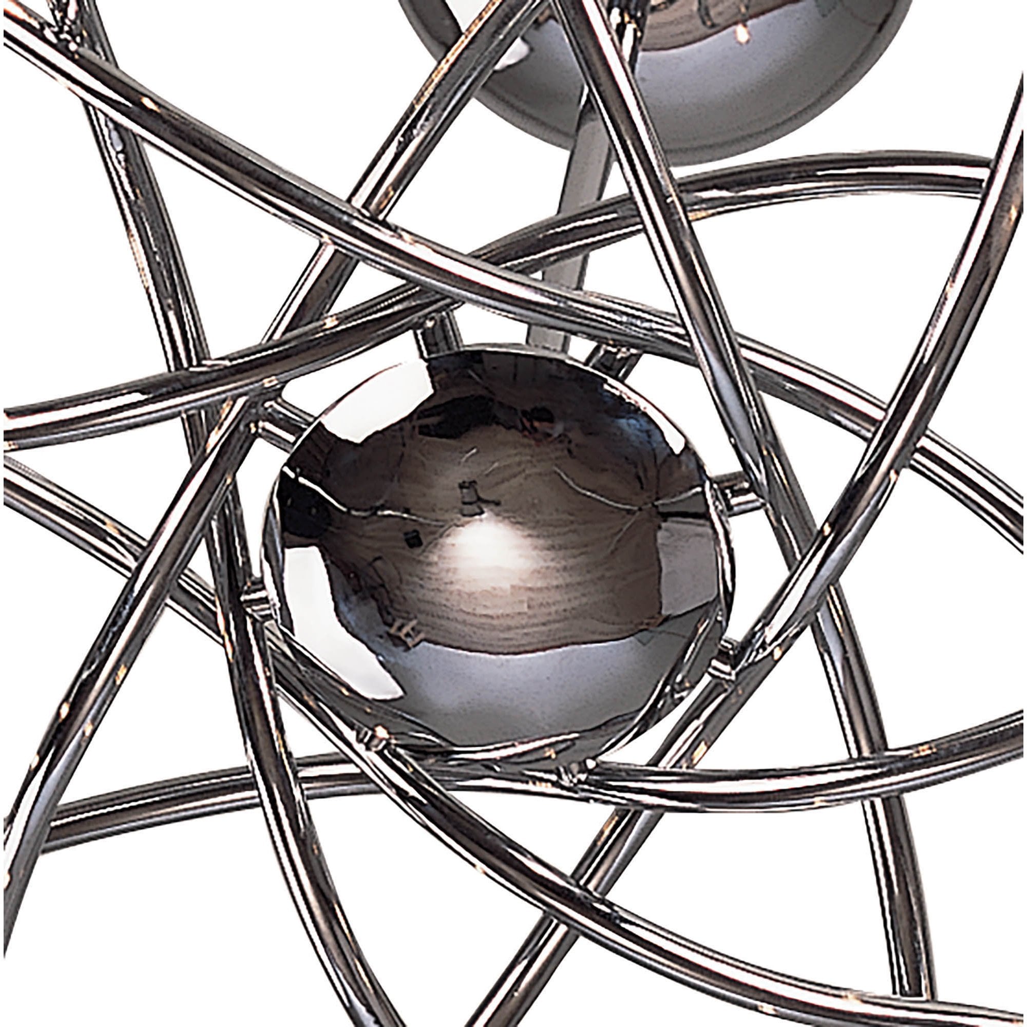 M0002 Aire Telescopic Pendant 16 Light G4 Waved Arms Polished Chrome