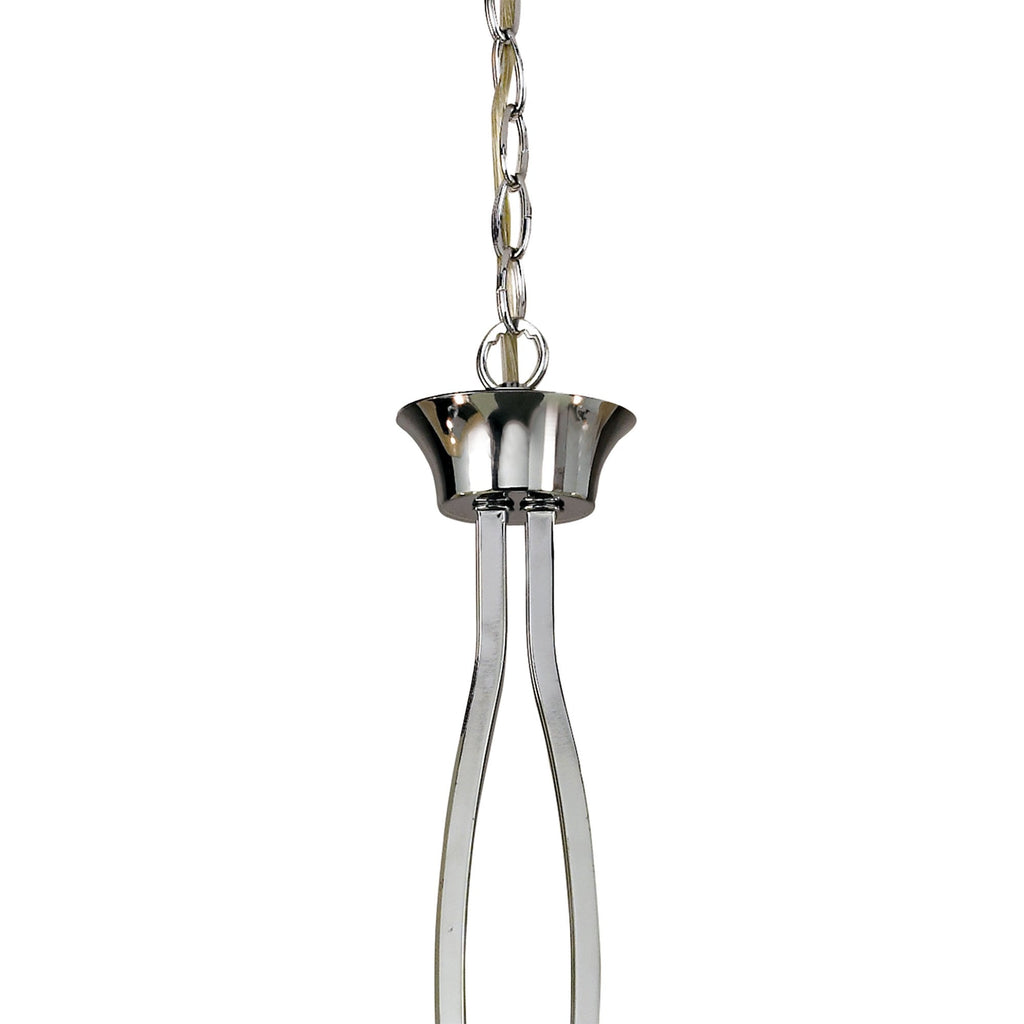 M0781/CS Akira Linear Pendant 2 Arm 6 Light E14 Polished Chrome Cream Shades