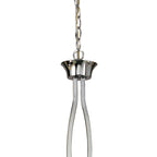 M0781/CS Akira Linear Pendant 2 Arm 6 Light E14 Polished Chrome Cream Shades