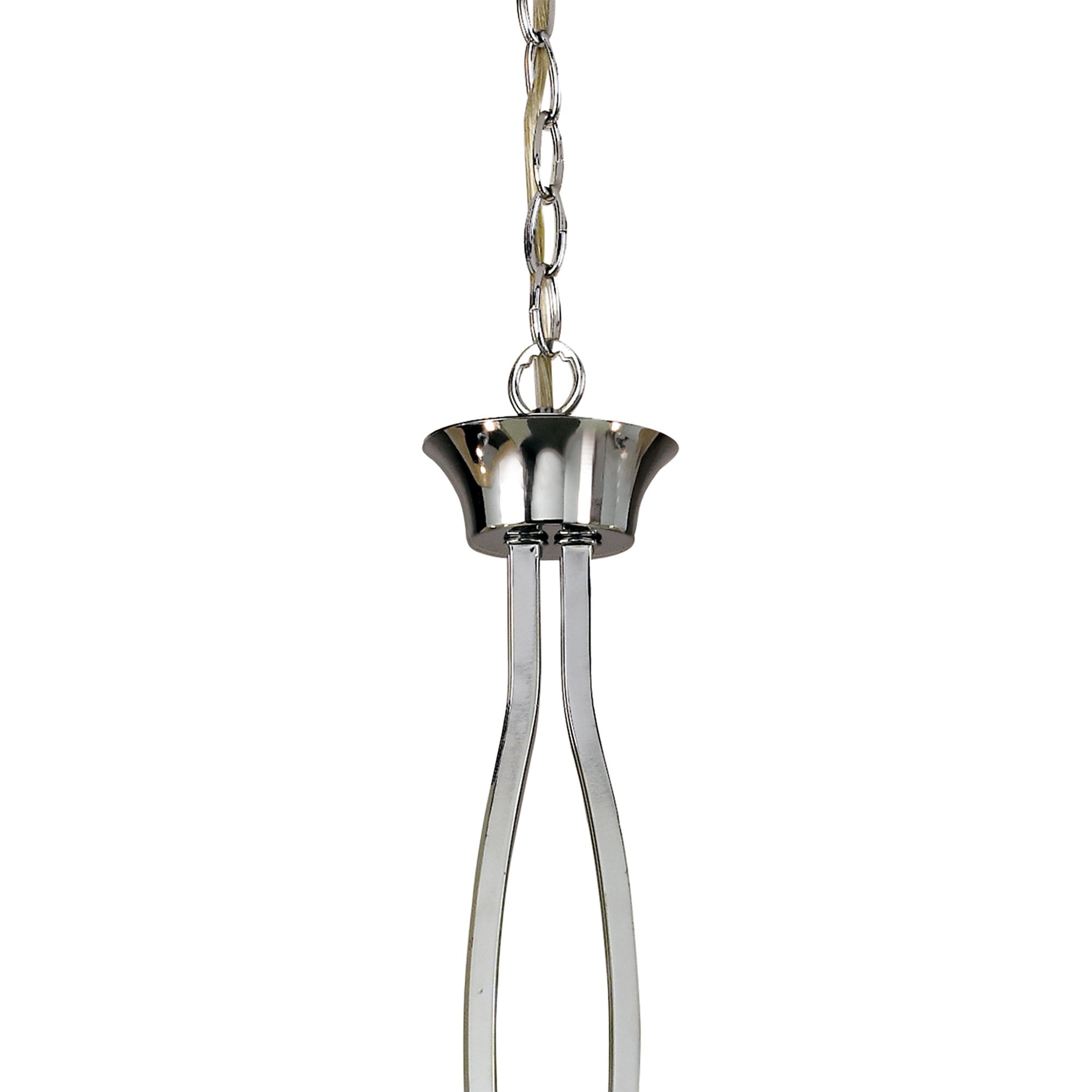 M0781/CS Akira Linear Pendant 2 Arm 6 Light E14 Polished Chrome Cream Shades