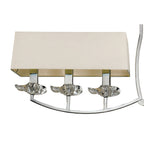 M0781/CS Akira Linear Pendant 2 Arm 6 Light E14 Polished Chrome Cream Shades
