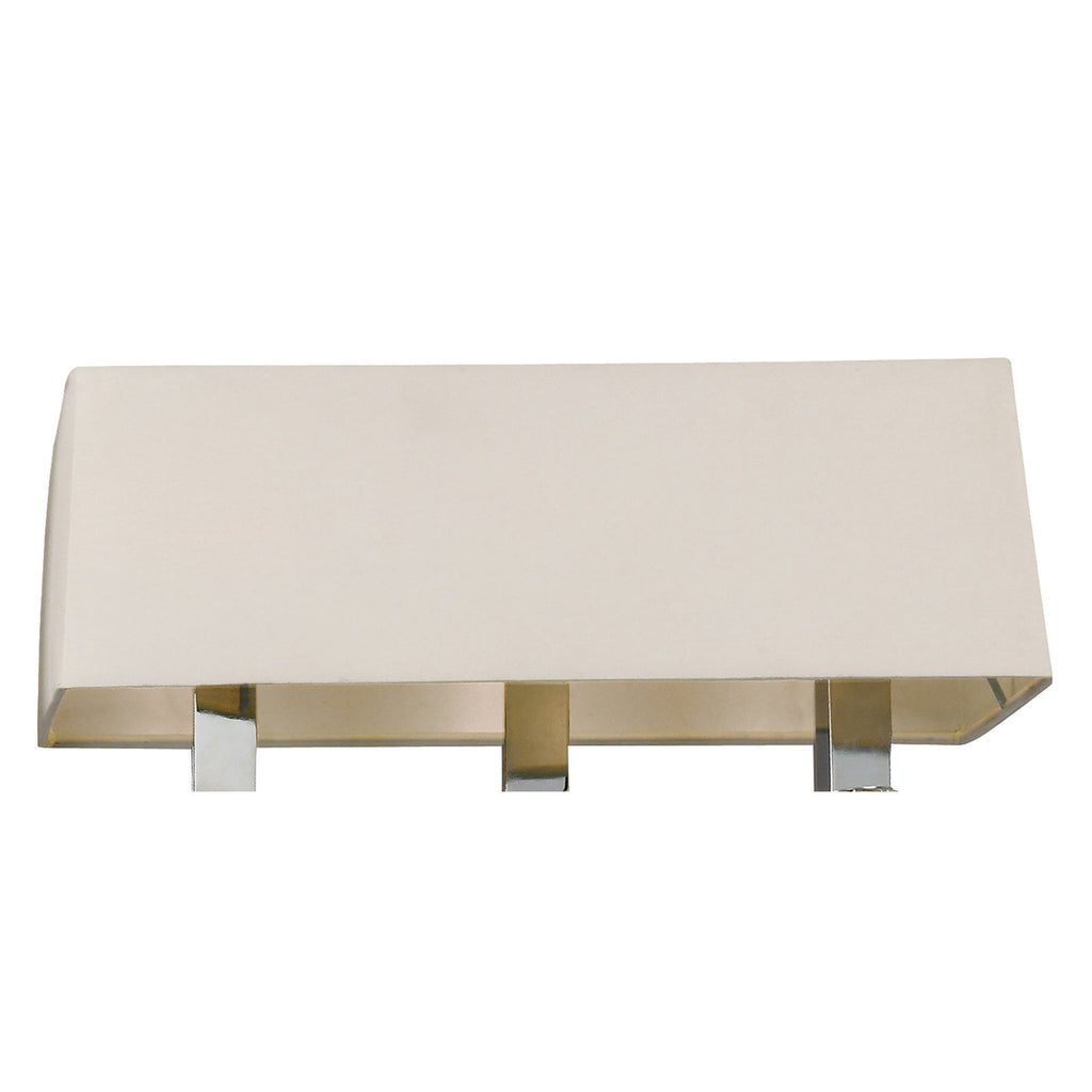 M0781/CS Akira Linear Pendant 2 Arm 6 Light E14 Polished Chrome Cream Shades