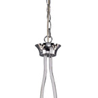 M0781 Akira Linear Pendant 2 Arm 6 Light E14 Polished Chrome Black Shades