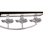 M0781 Akira Linear Pendant 2 Arm 6 Light E14 Polished Chrome Black Shades