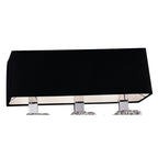 M0781 Akira Linear Pendant 2 Arm 6 Light E14 Polished Chrome Black Shades