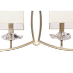 M0781AB Akira Linear Pendant 2 Arm 6 Light E14 Antique Brass Cream Shades