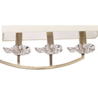 M0781AB Akira Linear Pendant 2 Arm 6 Light E14 Antique Brass Cream Shades
