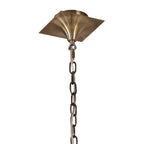 M0783AB Akira Pendant 3 Light E14 Antique Brass Cream Shades