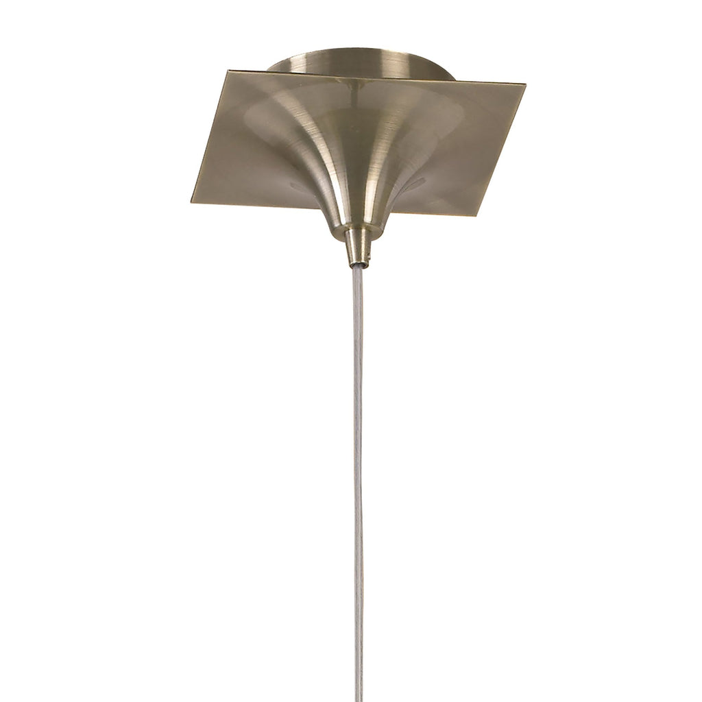 M0784AB/BS Akira Square Pendant 4 Light E27 Antique Brass/Frosted Glass Black Shade