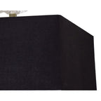 M0784AB/BS Akira Square Pendant 4 Light E27 Antique Brass/Frosted Glass Black Shade
