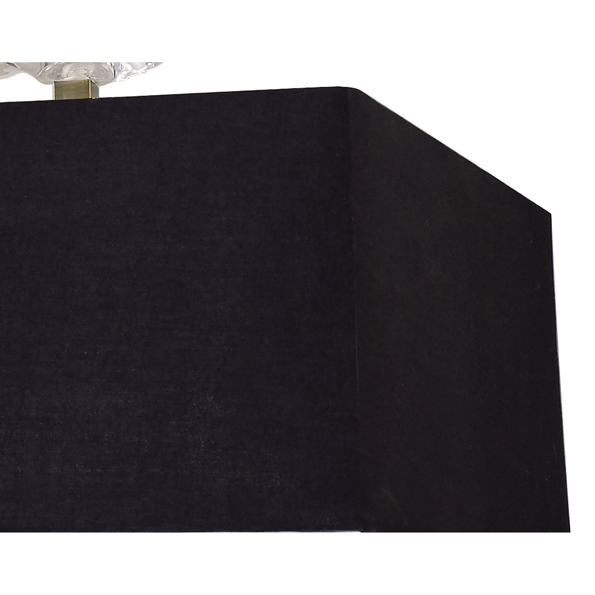 M0784AB/BS Akira Square Pendant 4 Light E27 Antique Brass/Frosted Glass Black Shade