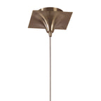 M0784AB Akira Square Pendant 4 Light E27 Antique Brass/Frosted Glass Cream Shade