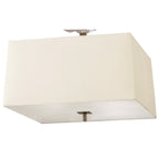 M0784AB Akira Square Pendant 4 Light E27 Antique Brass/Frosted Glass Cream Shade