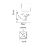 M0786/S Akira Wall Lamp Switched 1 Light E14 Polished Chrome Black Shade