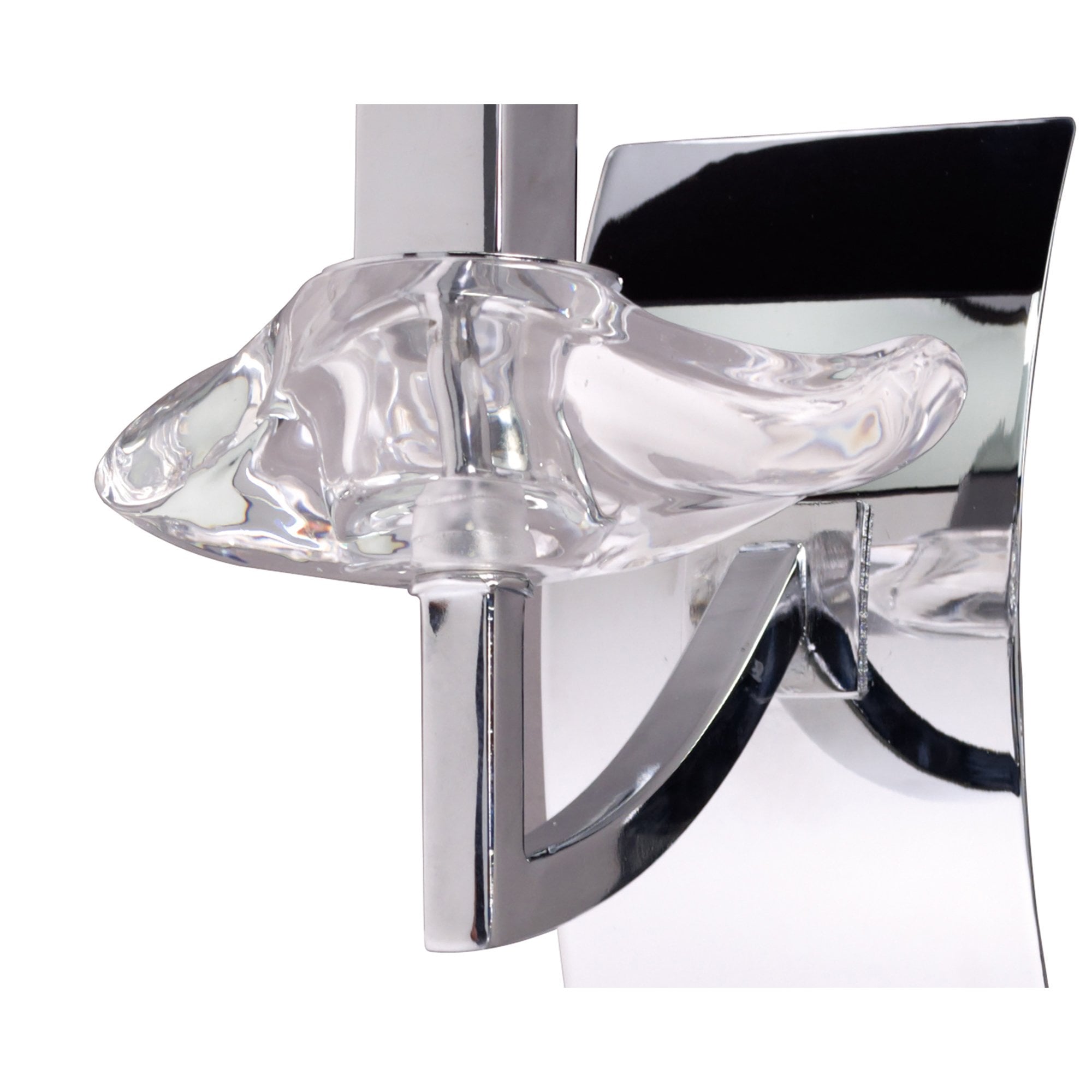 M0786/S Akira Wall Lamp Switched 1 Light E14 Polished Chrome Black Shade