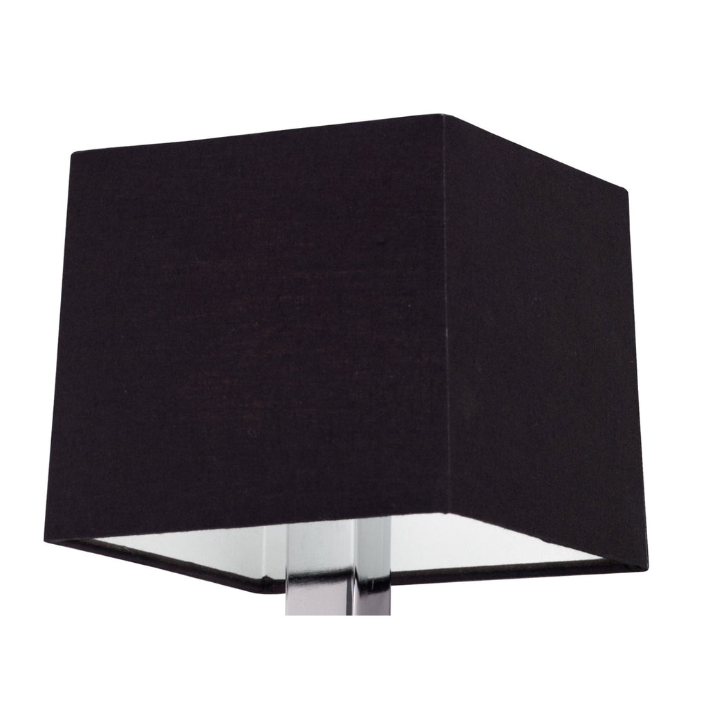 M0786/S Akira Wall Lamp Switched 1 Light E14 Polished Chrome Black Shade
