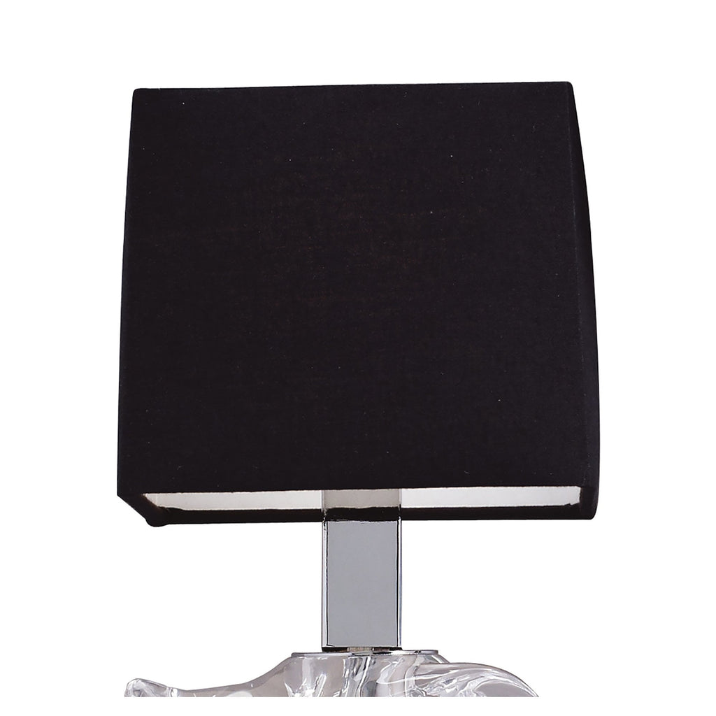 M0787/S Akira Wall Lamp Switched 2 Light E14 Polished Chrome Black Shades