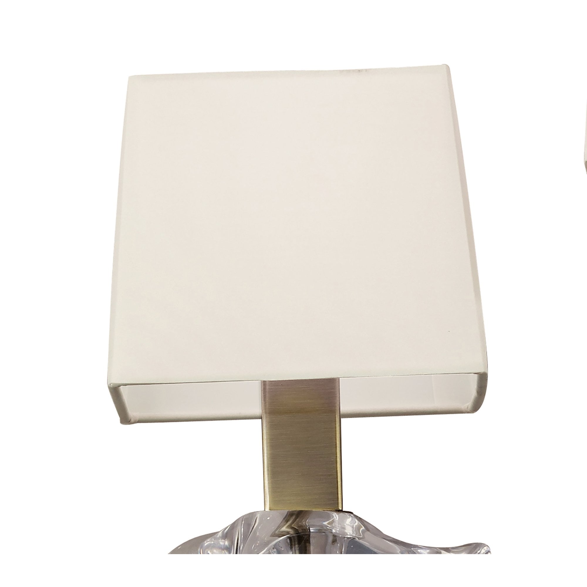 M0787AB/S Akira Wall Lamp Switched 2 Light E14 Antique Brass Cream Shades