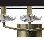 M0788AB/S/BS Akira Wall Lamp Switched 3 Light E14 Antique Brass Black Shade