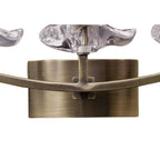 M0788AB/S Akira Wall Lamp Switched 3 Light E14 Antique Brass Cream Shade