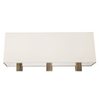 M0788AB/S Akira Wall Lamp Switched 3 Light E14 Antique Brass Cream Shade