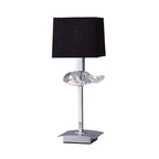 M0789 Akira Table Lamp 1 Light E14 Polished Chrome Black Shade