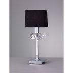 M0789 Akira Table Lamp 1 Light E14 Polished Chrome Black Shade