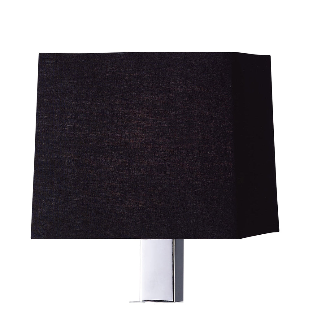 M0789 Akira Table Lamp 1 Light E14 Polished Chrome Black Shade