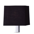 M0789 Akira Table Lamp 1 Light E14 Polished Chrome Black Shade
