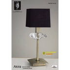 M0789AB/BS Akira Table Lamp 1 Light E14 Antique Brass Black Shade
