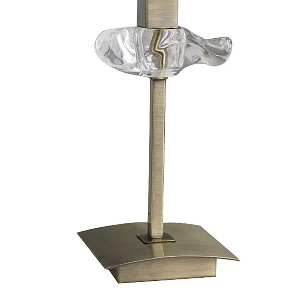 M0789AB/BS Akira Table Lamp 1 Light E14 Antique Brass Black Shade